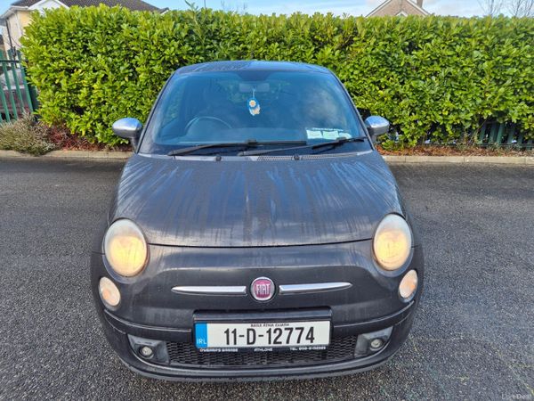 Fiat 500 Hatchback, Petrol, 2011, Black