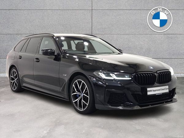 BMW 5-Series Estate, Petrol Plug-in Hybrid, 2024, Black