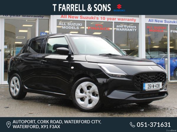 Suzuki Swift Hatchback, Petrol Hybrid, 2025, Black