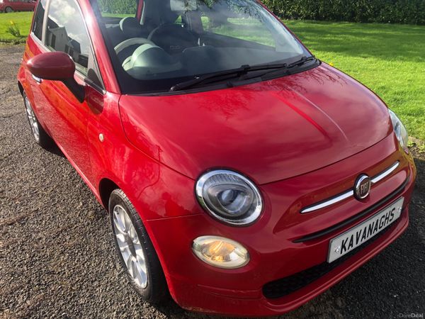Fiat 500 Hatchback, Petrol, 2016, Red