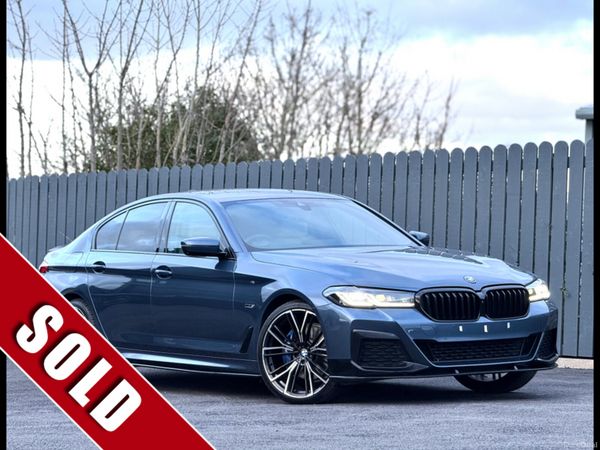 BMW 5-Series Saloon, Petrol Hybrid, 2023, Blue