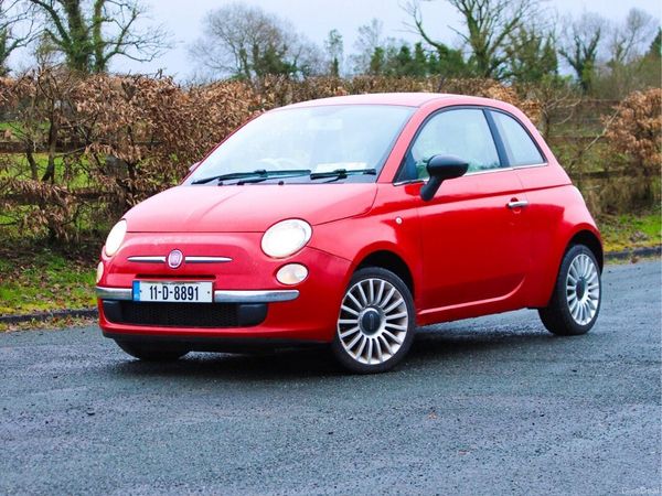 Fiat 500 Hatchback, Petrol, 2011, Red