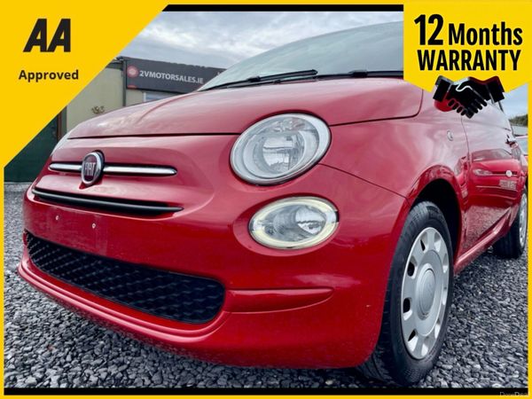 Fiat 500 Hatchback, Petrol, 2020, Red