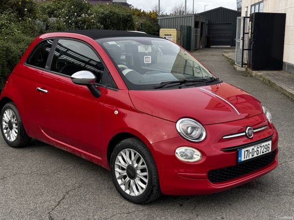 Fiat 500 Hatchback, Petrol, 2017, Red