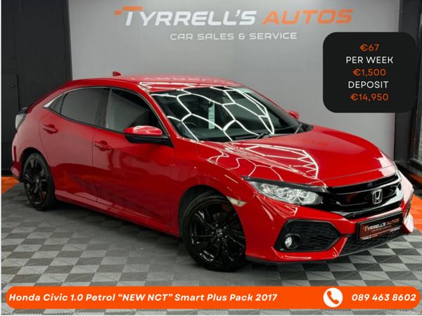 Honda Civic Hatchback, Petrol, 2017, Red
