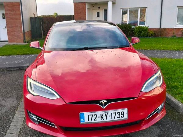 Tesla Model S Hatchback, Electric, 2017, Red