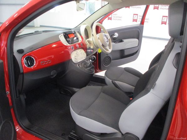 Fiat 500 Hatchback, Petrol, 2018, Red