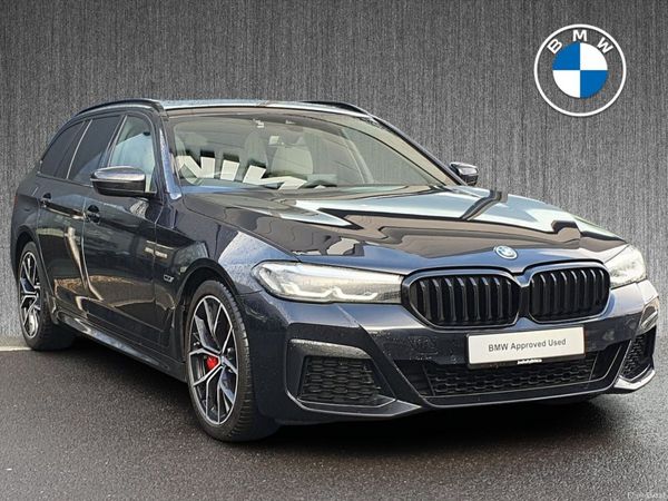 BMW 5-Series Estate, Petrol Plug-in Hybrid, 2022, Black