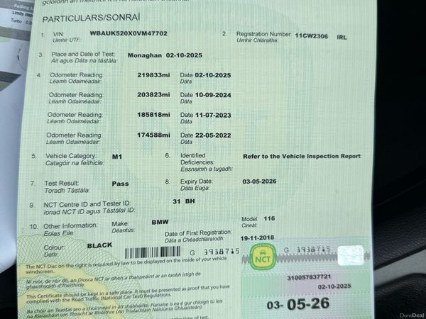 BMW 1-Series Hatchback, Diesel, 2011, Black