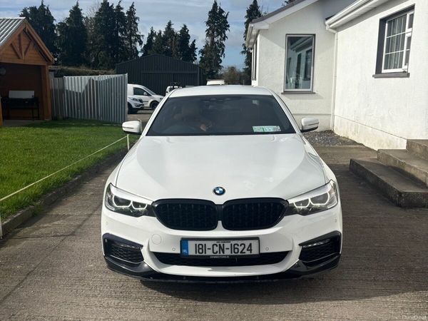 BMW 5-Series Saloon, Petrol Plug-in Hybrid, 2018, White