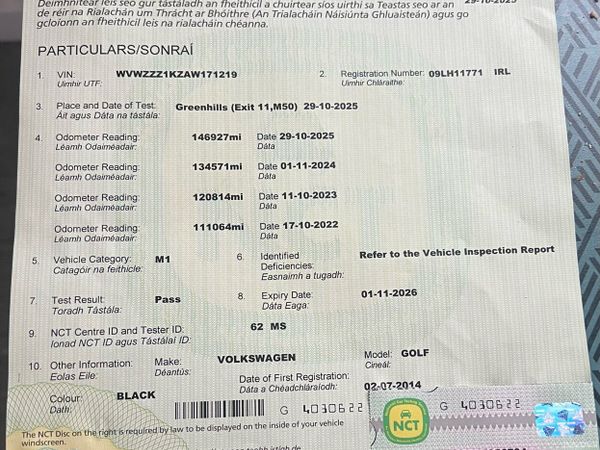 Volkswagen Golf Hatchback, Diesel, 2009, Black