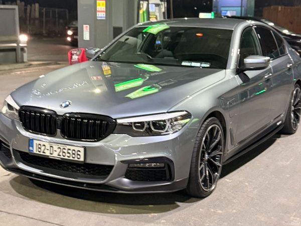 BMW 5-Series Saloon, Petrol Plug-in Hybrid, 2018, Blue
