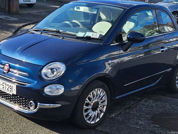 Fiat 500 Hatchback, Petrol, 2017, Blue