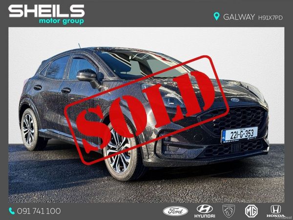 Ford Puma MPV, Petrol Hybrid, 2022, Black