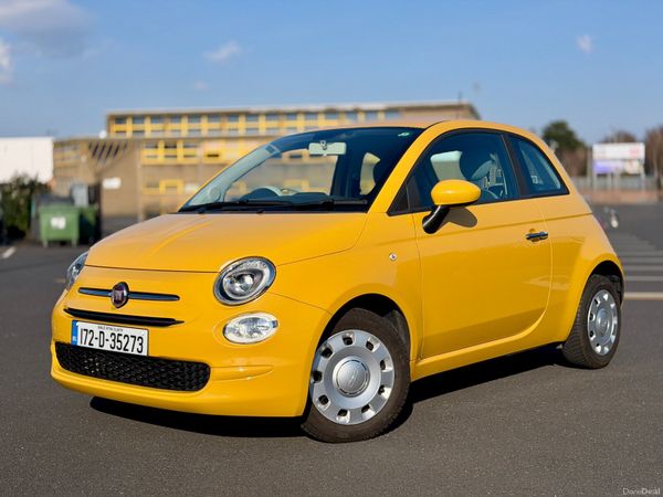 Fiat 500 Hatchback, Petrol, 2017, Gold