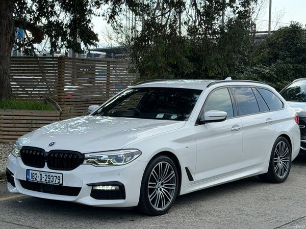 BMW 5-Series Estate, Petrol, 2018, White