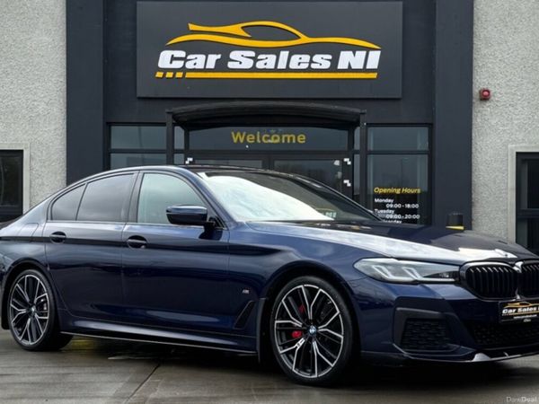 BMW 5-Series Saloon, Diesel Hybrid, 2022, Blue