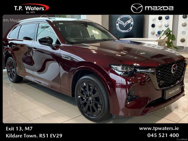 Mazda CX-80 SUV, Petrol Plug-in Hybrid, 2026, Red