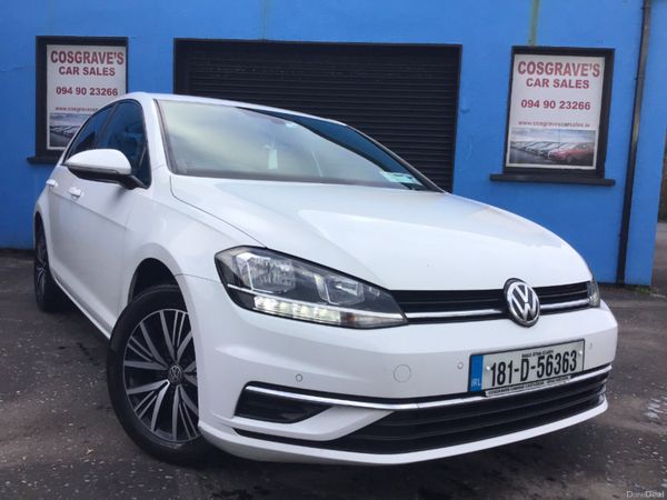 Volkswagen Golf Hatchback, Diesel, 2018, White