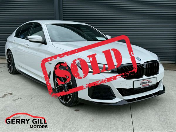 BMW 5-Series Saloon, Petrol Hybrid, 2022, White
