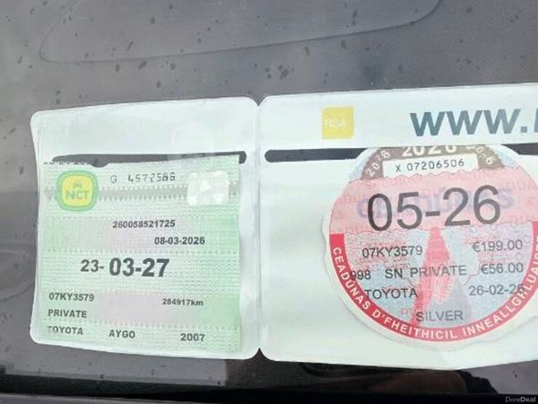 Toyota Aygo Hatchback, Petrol, 2007, Silver