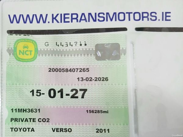 Toyota Verso MPV, Diesel, 2011, Silver