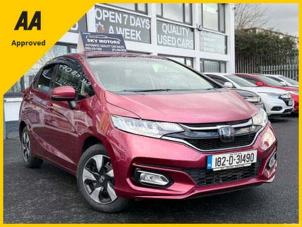 Honda Fit Hatchback, Petrol Hybrid, 2018, Red