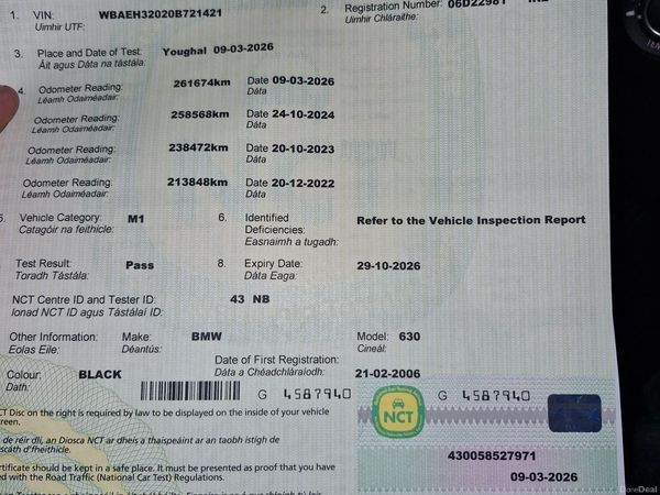 BMW 6-Series Coupe, Petrol, 2006, Black