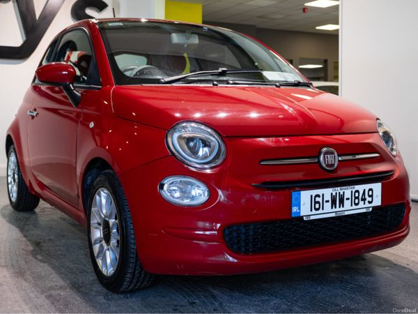 Fiat 500 Hatchback, Petrol, 2016, Red