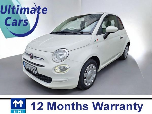 Fiat 500 Hatchback, Petrol, 2018, White