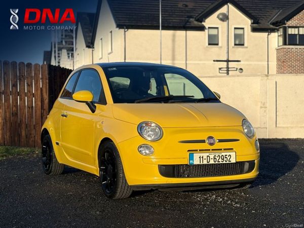 Fiat 500 Hatchback, Petrol, 2011, Yellow