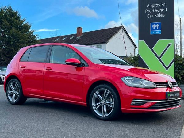 Volkswagen Golf Hatchback, Petrol, 2019, Red