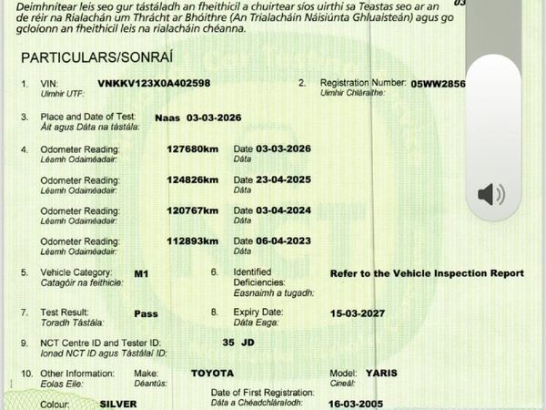 Toyota Yaris Hatchback, Petrol, 2005, Silver