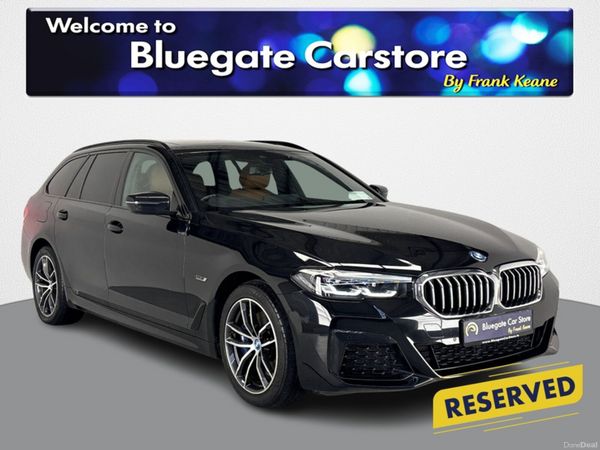 BMW 5-Series Estate, Petrol Plug-in Hybrid, 2023, Black