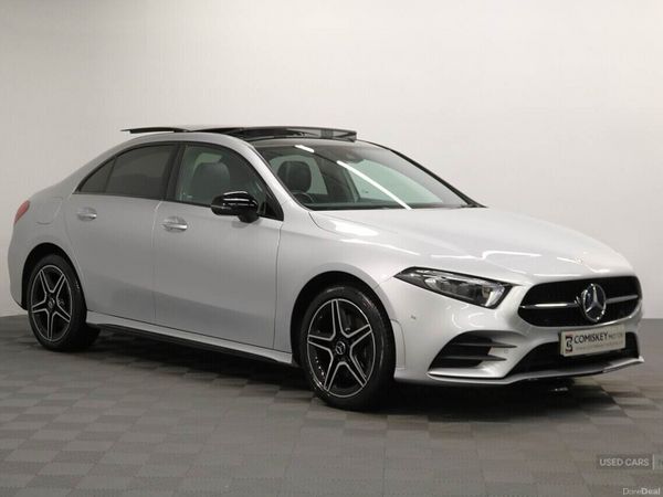Mercedes-Benz A-Class Saloon, Petrol Hybrid, 2021, Silver