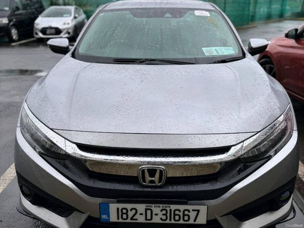 Honda Civic Saloon, Petrol, 2018, Silver