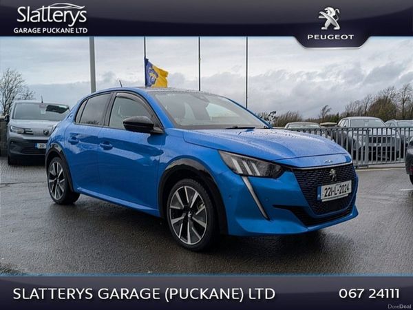 Peugeot 208 Hatchback, Electric, 2022, Blue