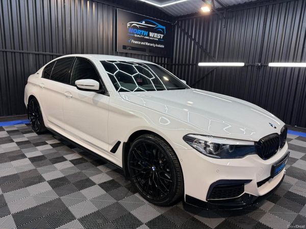 BMW 5-Series Saloon, Petrol Hybrid, 2018, White