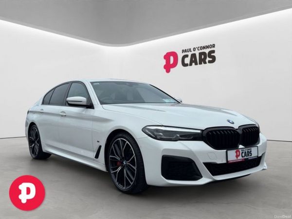 BMW 5-Series Saloon, Diesel Hybrid, 2020, White