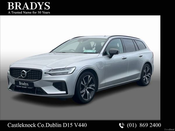 Volvo V60 Estate, Petrol Plug-in Hybrid, 2021, Silver