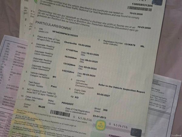 Peugeot 308 MPV, Diesel, 2013, Blue