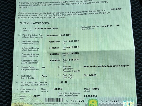 Nissan Note MPV, Petrol, 2014, Grey