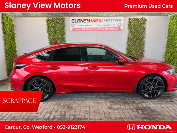 Honda Civic Hatchback, Petrol Hybrid, 2023, Red