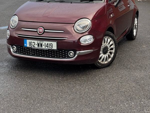 Fiat 500 Hatchback, Petrol, 2016, Red