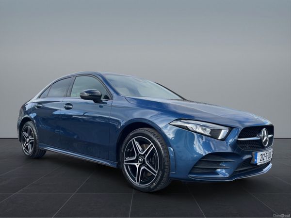 Mercedes-Benz A-Class Saloon, Petrol Hybrid, 2021, Blue
