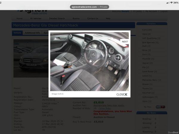 Mercedes-Benz GLA SUV, Diesel, 2016, Grey