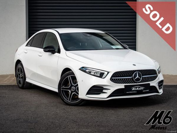 Mercedes-Benz A-Class Saloon, Petrol Hybrid, 2022, White