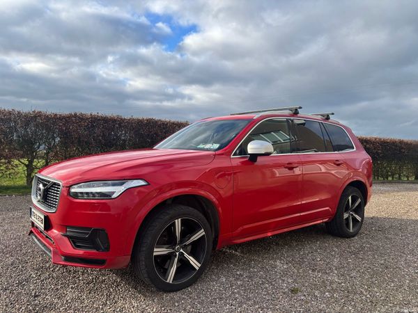 Volvo XC90 SUV, Petrol Plug-in Hybrid, 2017, Red