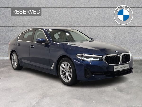 BMW 5-Series Saloon, Diesel Hybrid, 2022, Blue