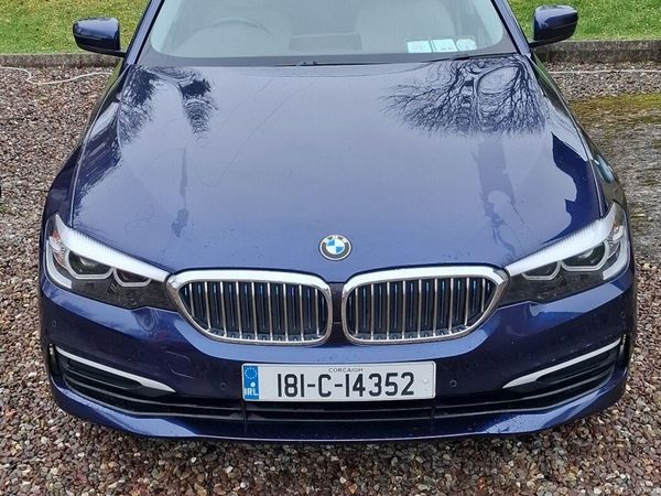 BMW 5-Series Saloon, Petrol Plug-in Hybrid, 2018, Blue